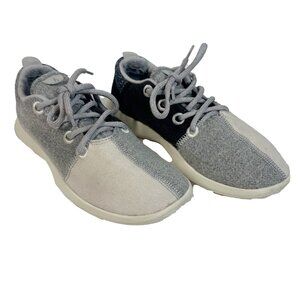 Allbirds Womens Wool Runners 1121 NV1 Grey Black Cream Merino Sneakers Size 8